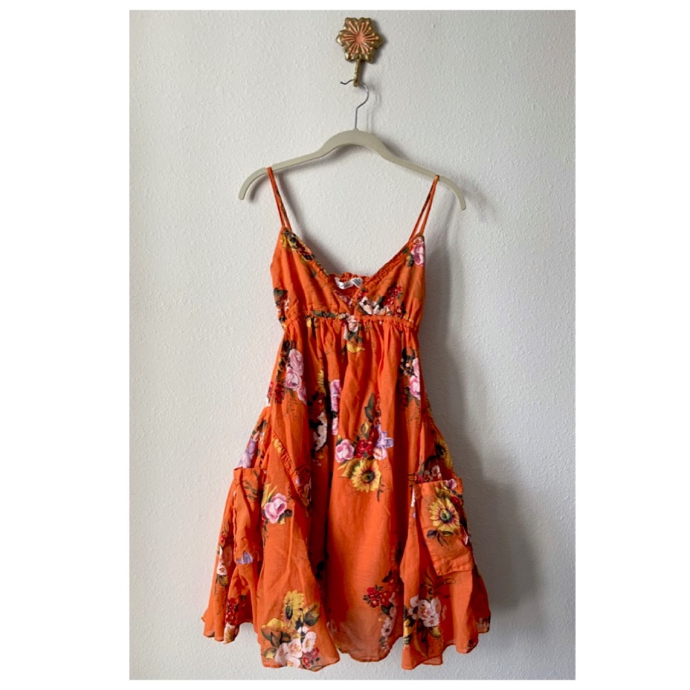 derek heart | orange sunflower floral day dress 🌻